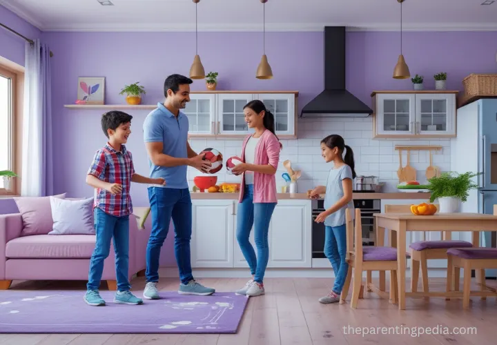 Kids learning new skills at home with fun and support.
