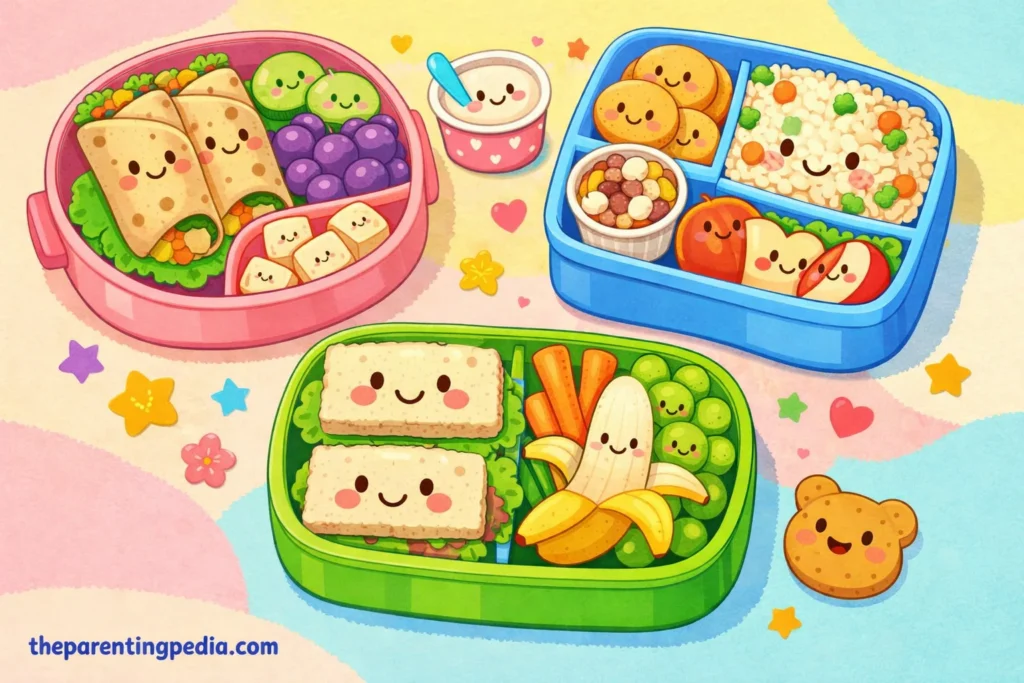 cute preschool lunch box ideas with fruits sandwiches and healthy snacks