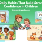 Illustration showing daily habits that help build confidence in children