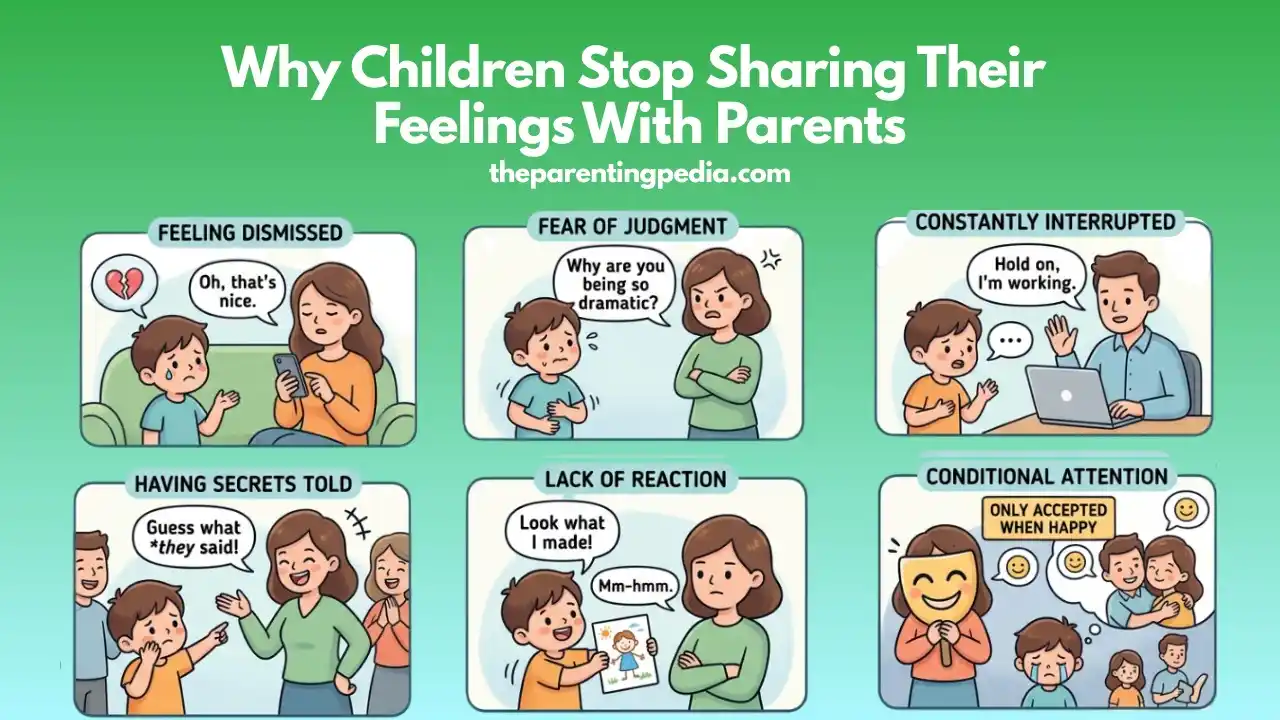 Children emotionally disconnecting from parents due to poor communication habits and stop sharing feelings