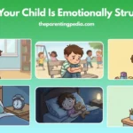 Signs of an emotionally struggling child shown through common behavioral and emotional changes.