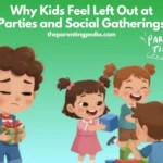 Child feeling left out at a party while other kids play together