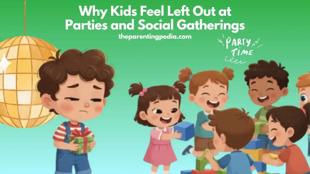 Child feeling left out at a party while other kids play together