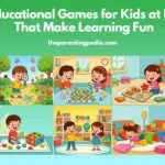 Educational games for kids at home with fun indoor learning activities