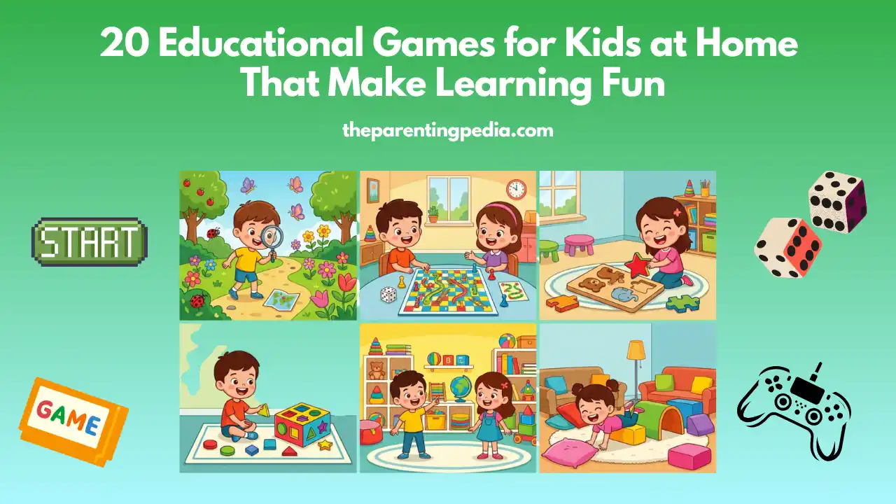 Educational games for kids at home with fun indoor learning activities