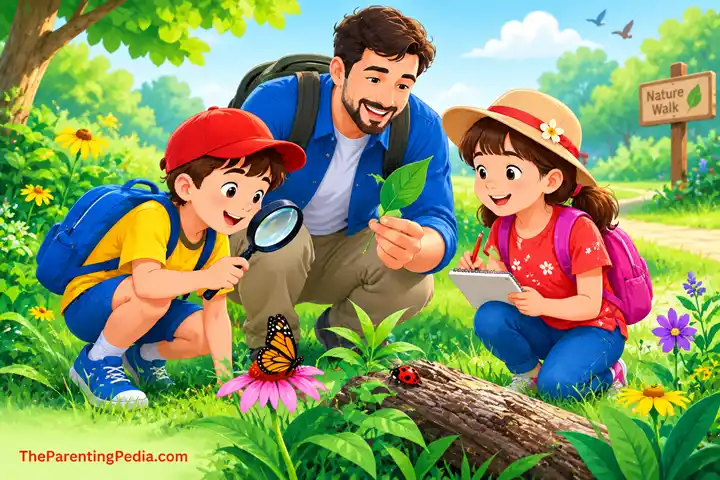 Connecting children with nature during a nature walk
