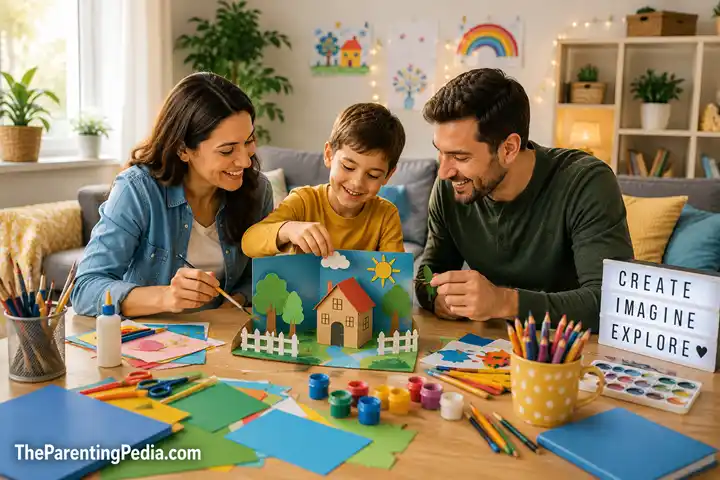 Encourage creativity in children with a fun family art activity