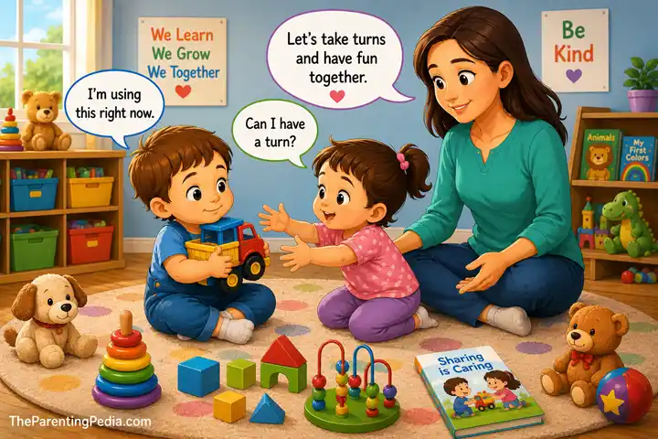 Teaching children to share through turn-taking
