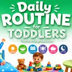Daily routine for toddlers with children following a fun daily schedule