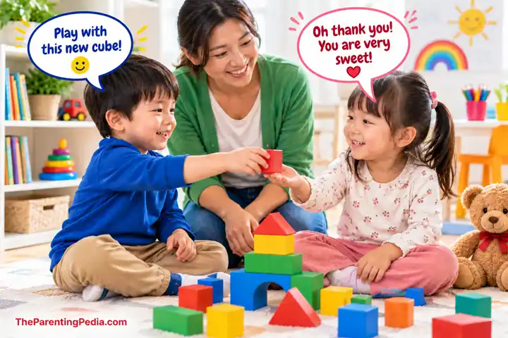 Manners among preschool children while sharing a toy